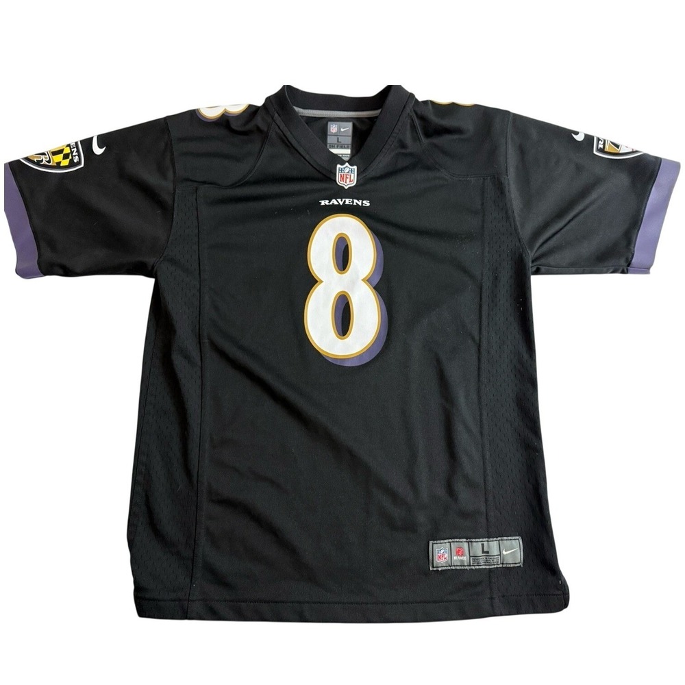 Nike Lamar‎ Jackson Baltimore Ravens Youth NFL Jersey Size Large Black